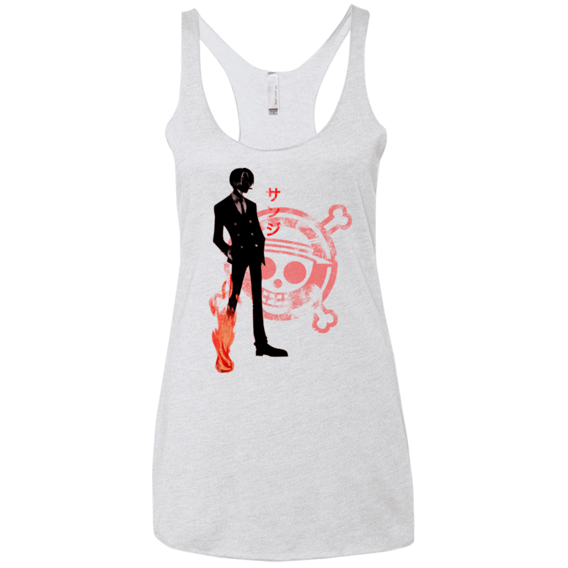 T-Shirts Heather White / X-Small Black leg Women's Triblend Racerback Tank