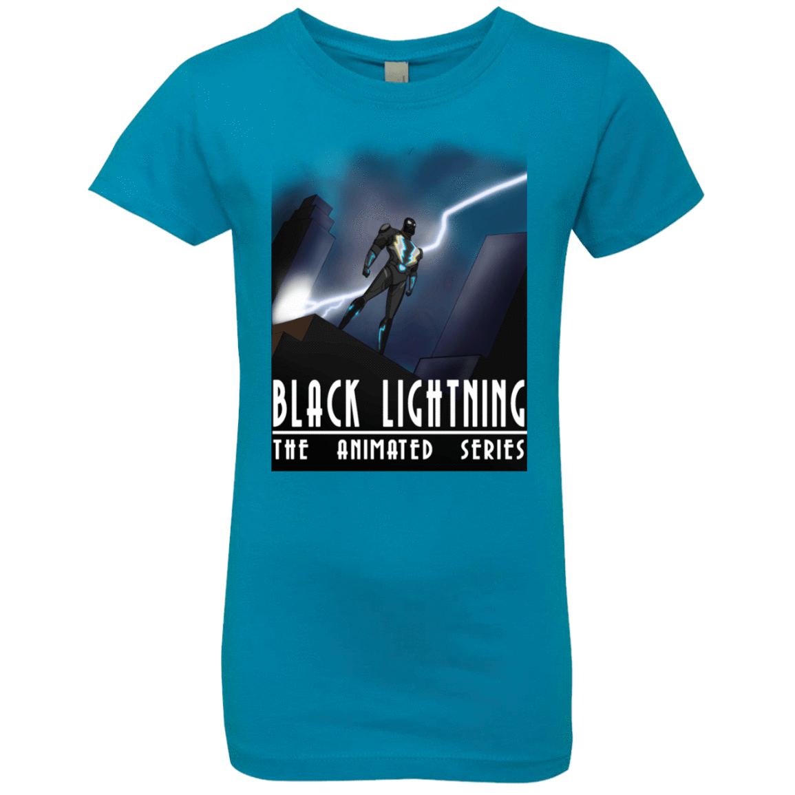 T-Shirts Turquoise / YXS Black Lightning Series Girls Premium T-Shirt