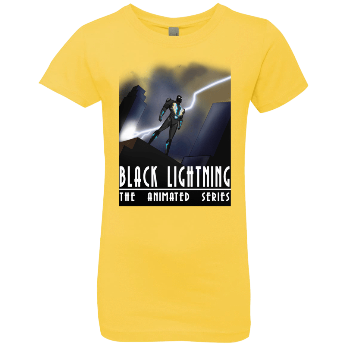 T-Shirts Vibrant Yellow / YXS Black Lightning Series Girls Premium T-Shirt