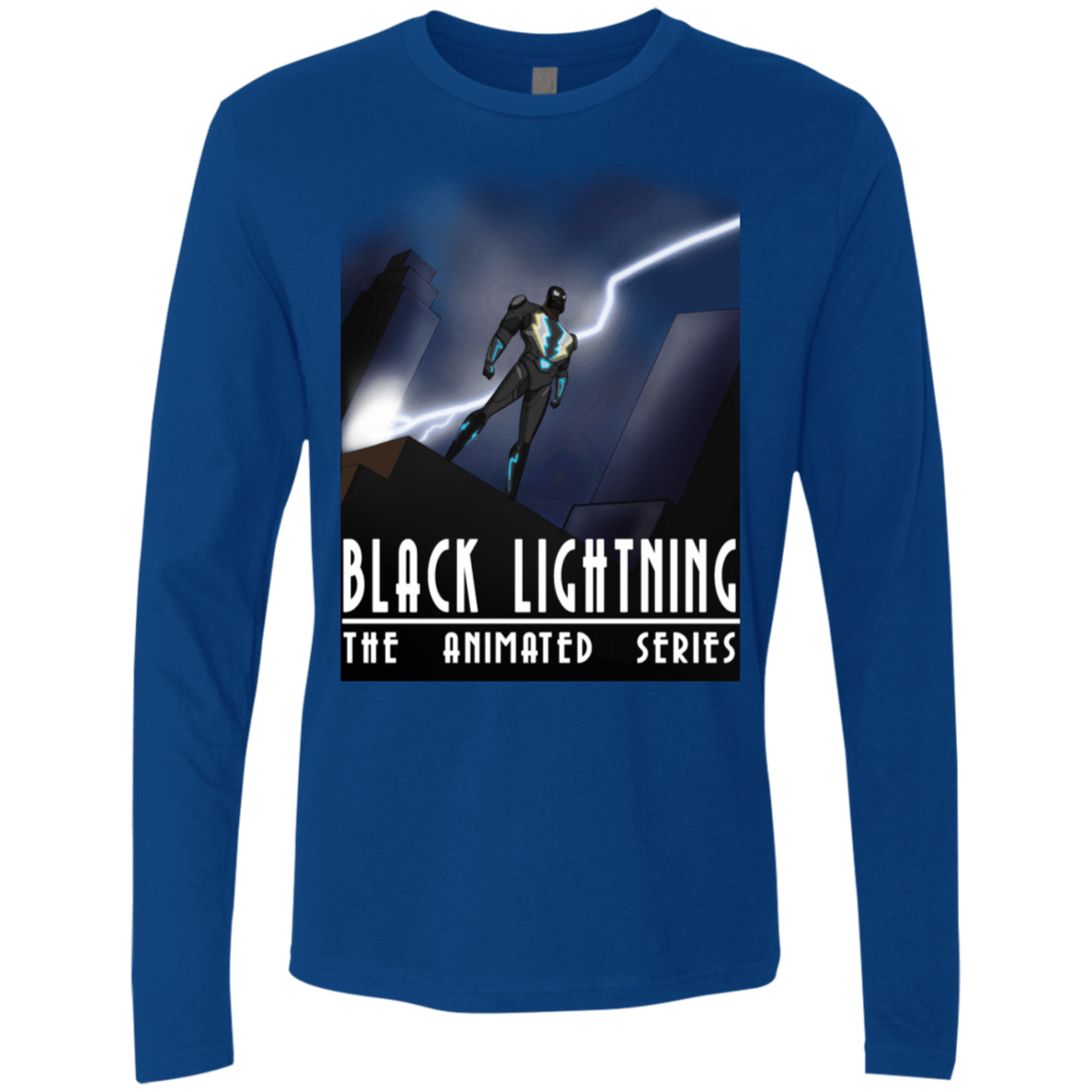 T-Shirts Royal / S Black Lightning Series Men's Premium Long Sleeve