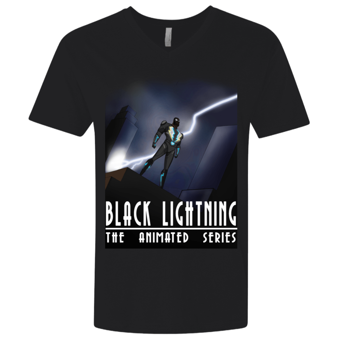T-Shirts Black / X-Small Black Lightning Series Men's Premium V-Neck
