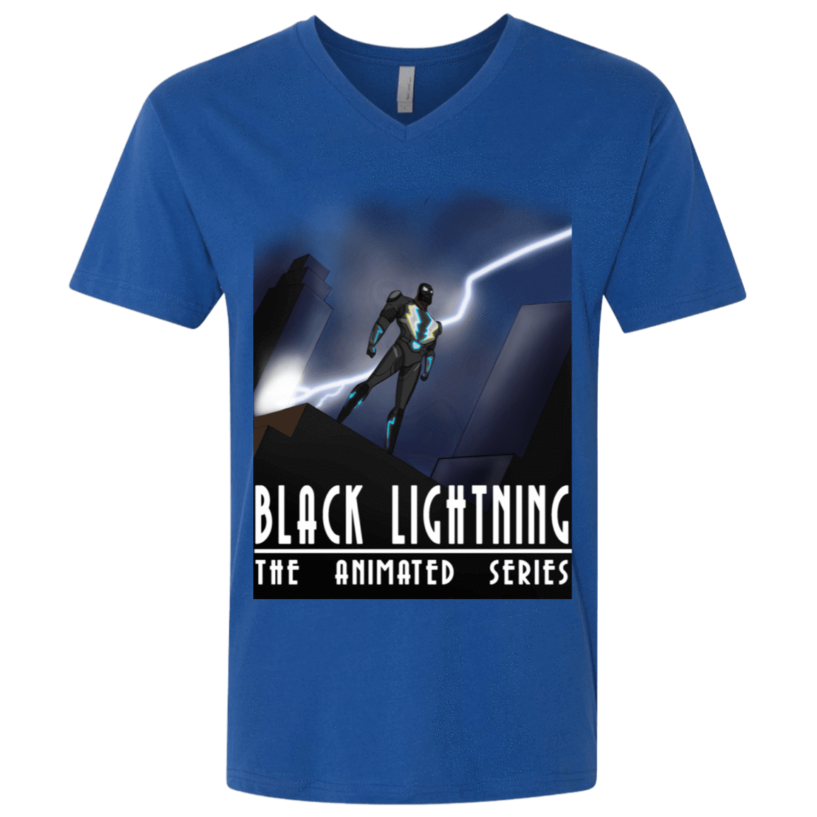 T-Shirts Royal / X-Small Black Lightning Series Men's Premium V-Neck
