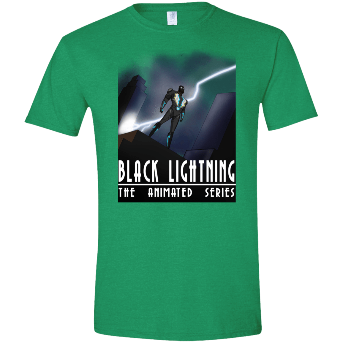 T-Shirts Heather Irish Green / S Black Lightning Series Men's Semi-Fitted Softstyle