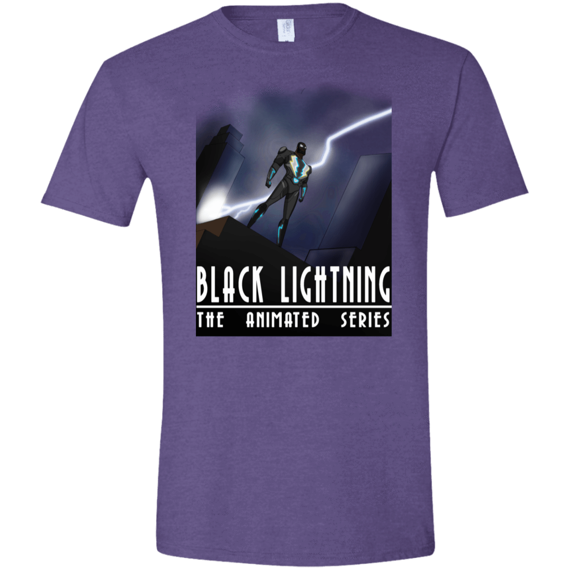 T-Shirts Heather Purple / S Black Lightning Series Men's Semi-Fitted Softstyle
