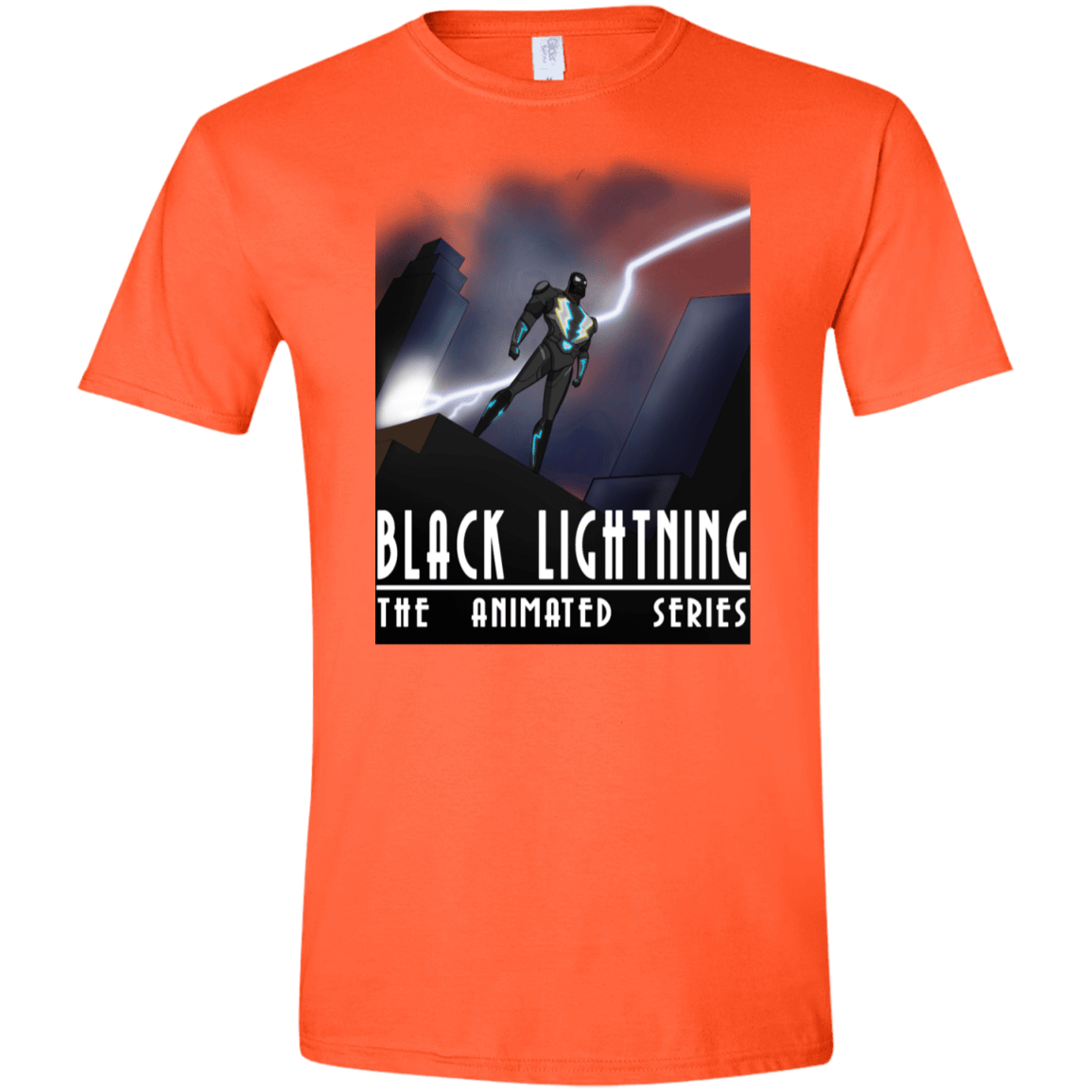 T-Shirts Orange / S Black Lightning Series Men's Semi-Fitted Softstyle