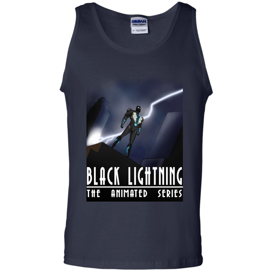 T-Shirts Navy / S Black Lightning Series Men's Tank Top