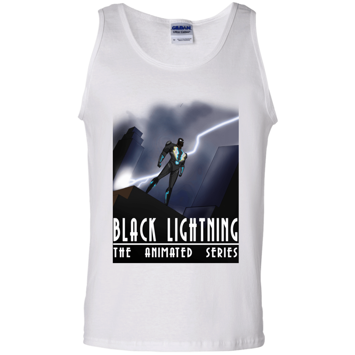 T-Shirts White / S Black Lightning Series Men's Tank Top