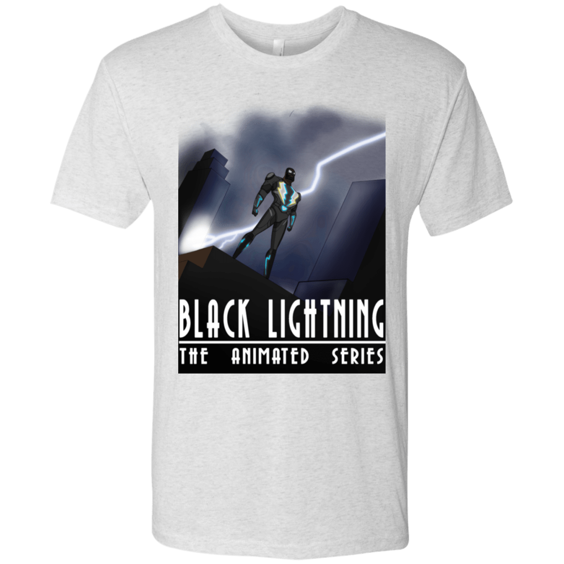 T-Shirts Heather White / S Black Lightning Series Men's Triblend T-Shirt