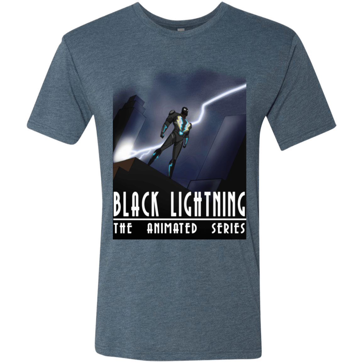 T-Shirts Indigo / S Black Lightning Series Men's Triblend T-Shirt