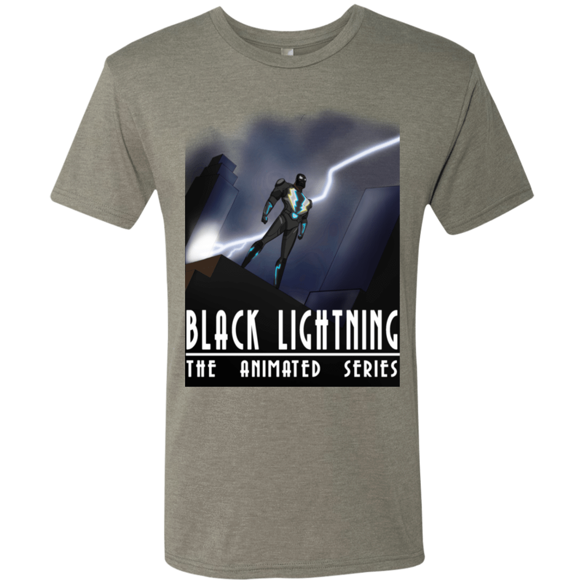 T-Shirts Venetian Grey / S Black Lightning Series Men's Triblend T-Shirt
