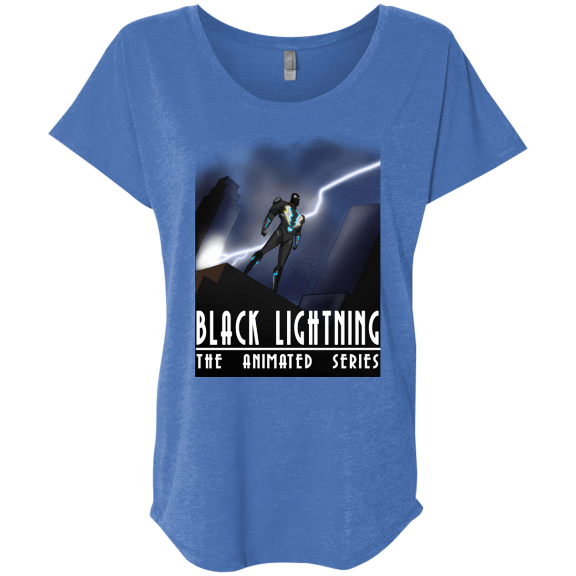T-Shirts Vintage Royal / X-Small Black Lightning Series Triblend Dolman Sleeve