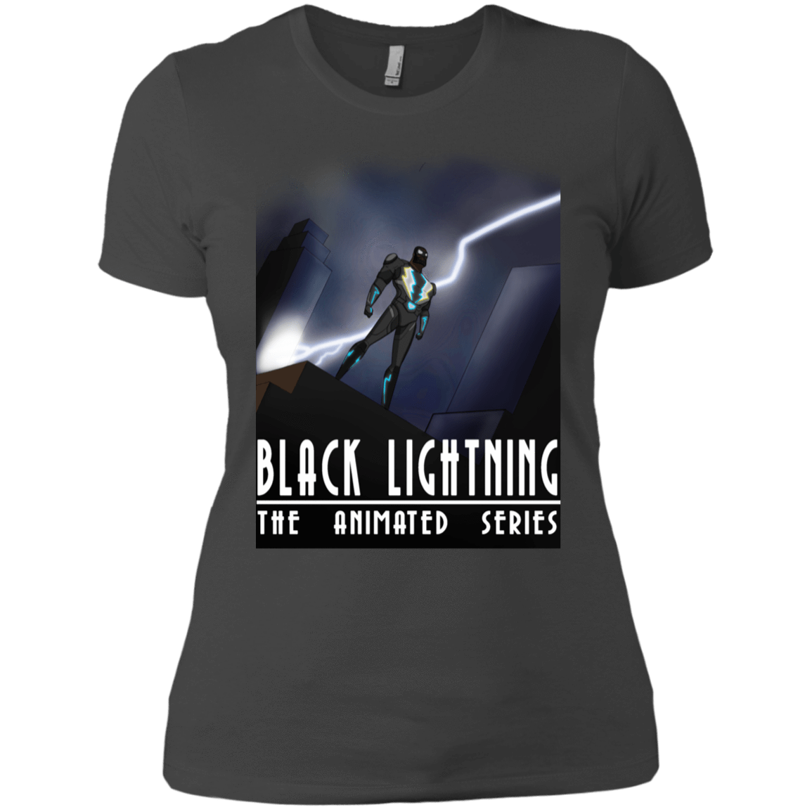 T-Shirts Heavy Metal / X-Small Black Lightning Series Women's Premium T-Shirt