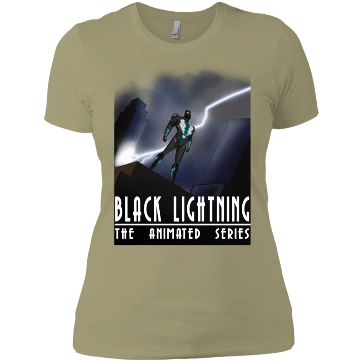 T-Shirts Light Olive / X-Small Black Lightning Series Women's Premium T-Shirt