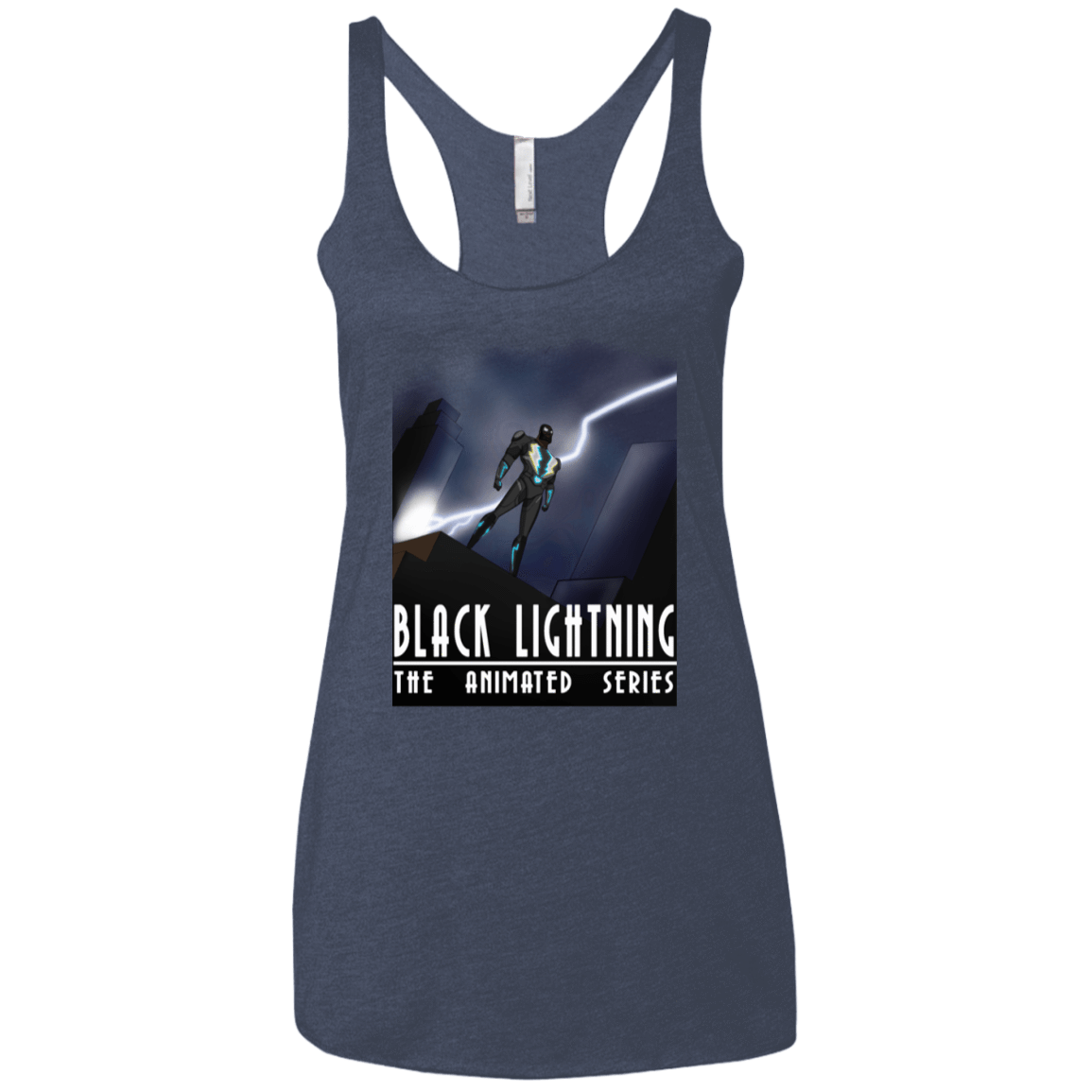T-Shirts Vintage Navy / X-Small Black Lightning Series Women's Triblend Racerback Tank