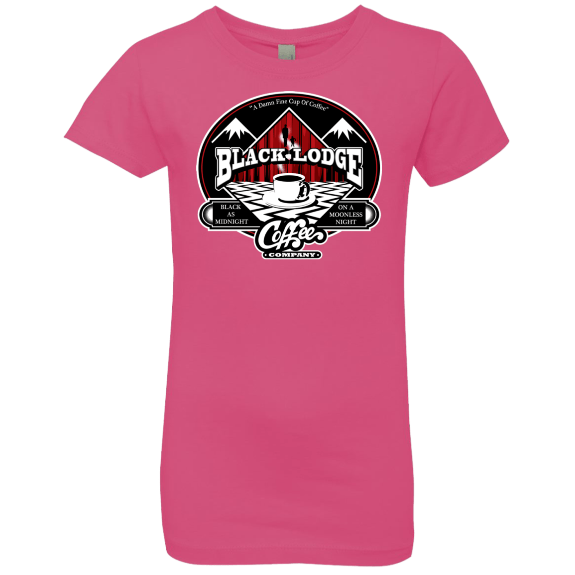 T-Shirts Hot Pink / YXS Black Lodge Coffee Company Girls Premium T-Shirt