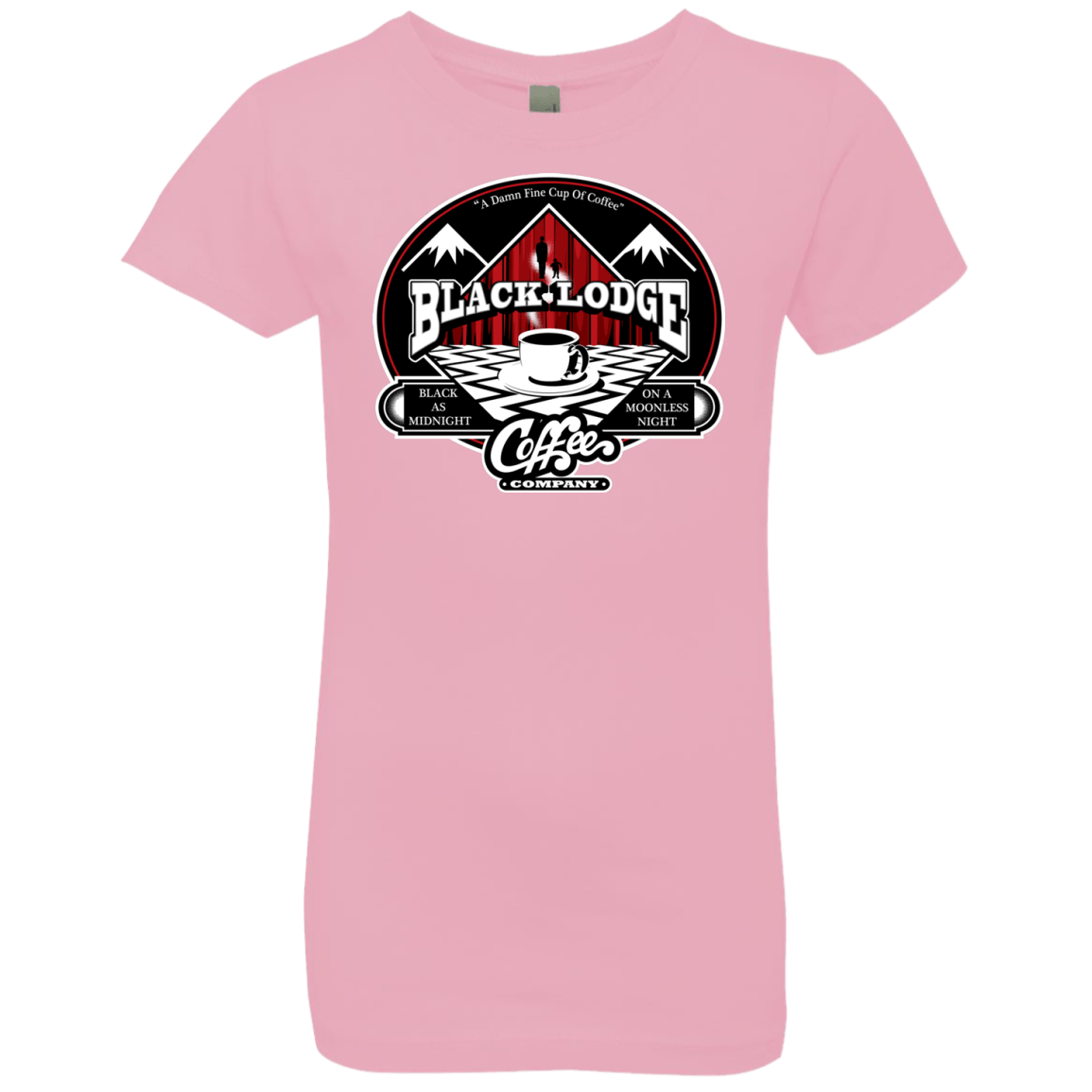 T-Shirts Light Pink / YXS Black Lodge Coffee Company Girls Premium T-Shirt