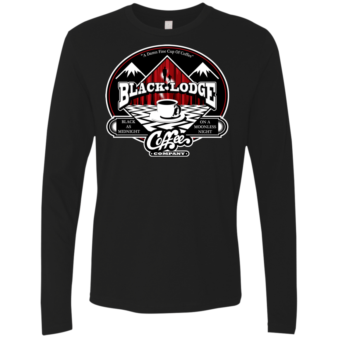 T-Shirts Black / Small Black Lodge Coffee Company Men's Premium Long Sleeve