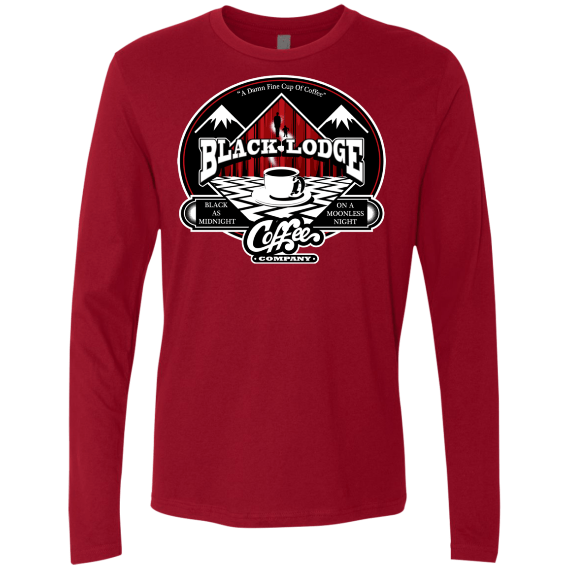 T-Shirts Cardinal / Small Black Lodge Coffee Company Men's Premium Long Sleeve