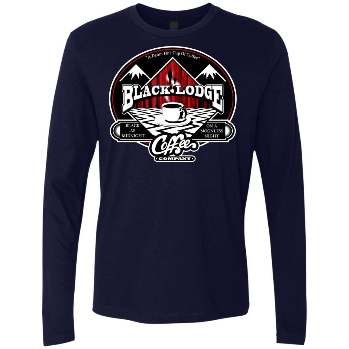 T-Shirts Midnight Navy / Small Black Lodge Coffee Company Men's Premium Long Sleeve