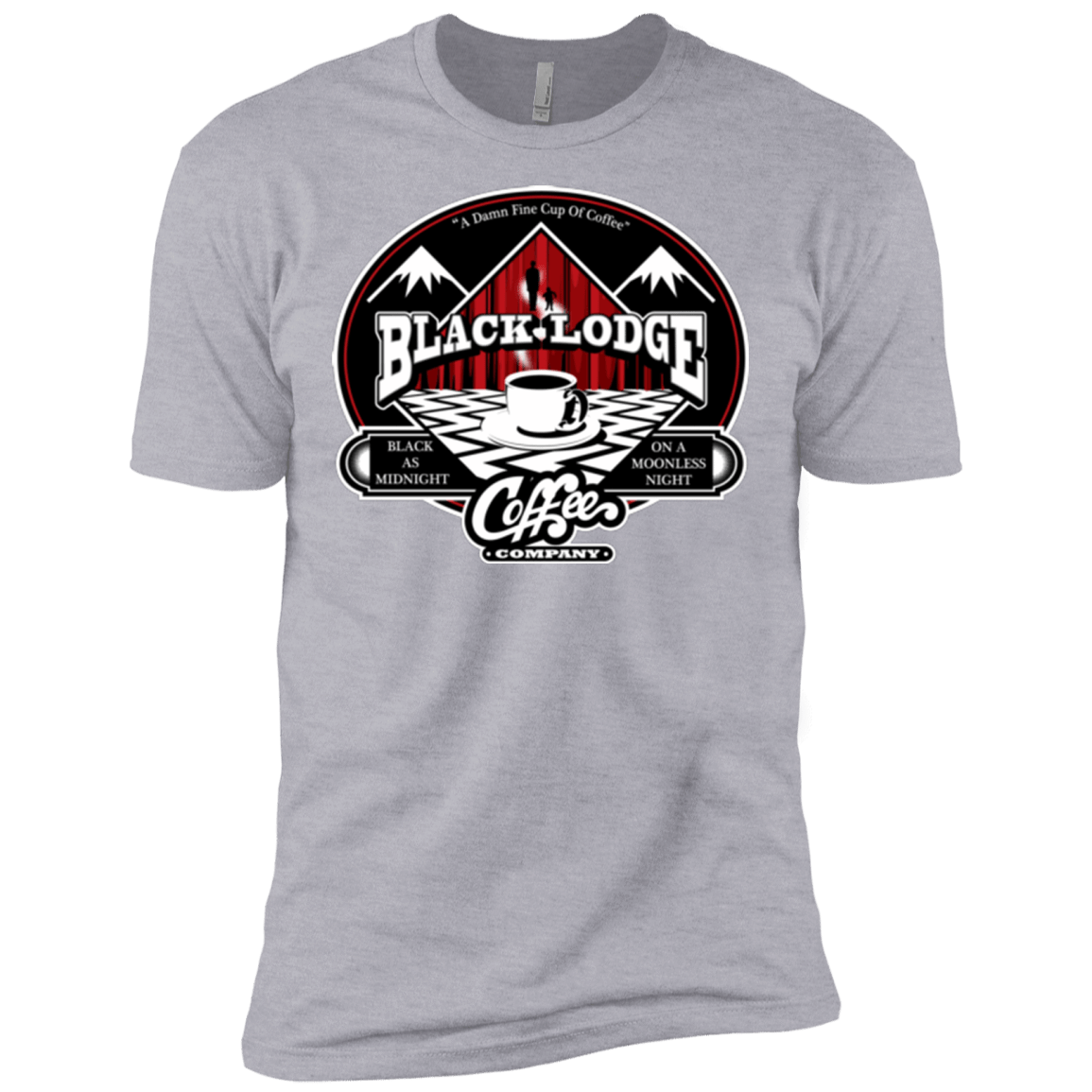 T-Shirts Heather Grey / X-Small Black Lodge Coffee Company Men's Premium T-Shirt