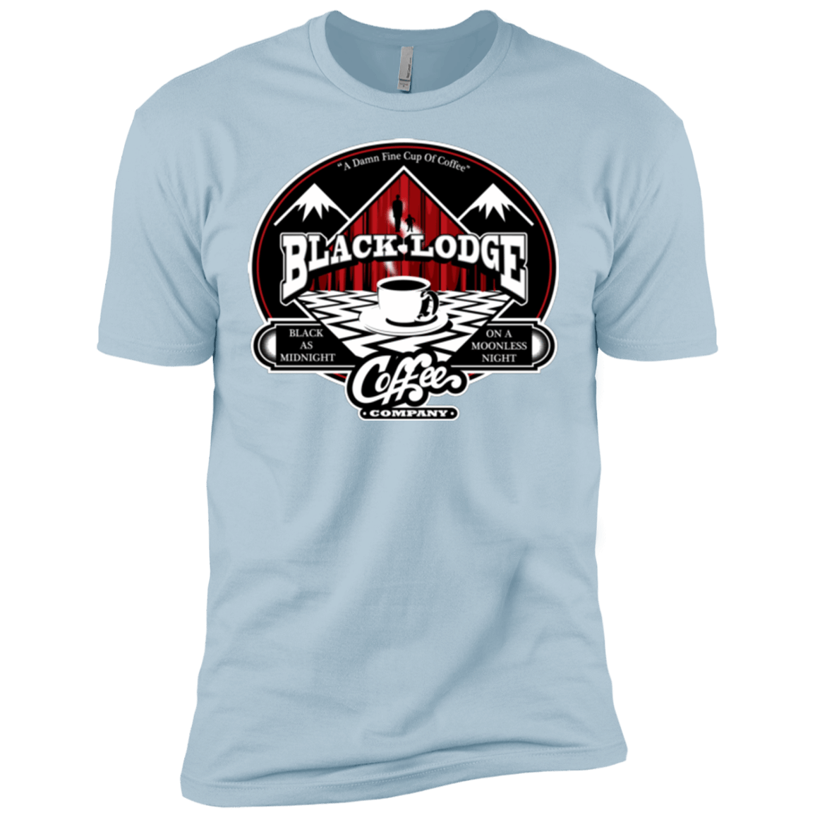 T-Shirts Light Blue / X-Small Black Lodge Coffee Company Men's Premium T-Shirt