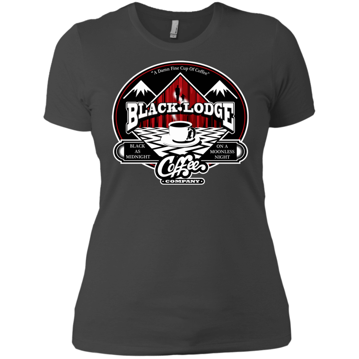 T-Shirts Heavy Metal / X-Small Black Lodge Coffee Company Women's Premium T-Shirt