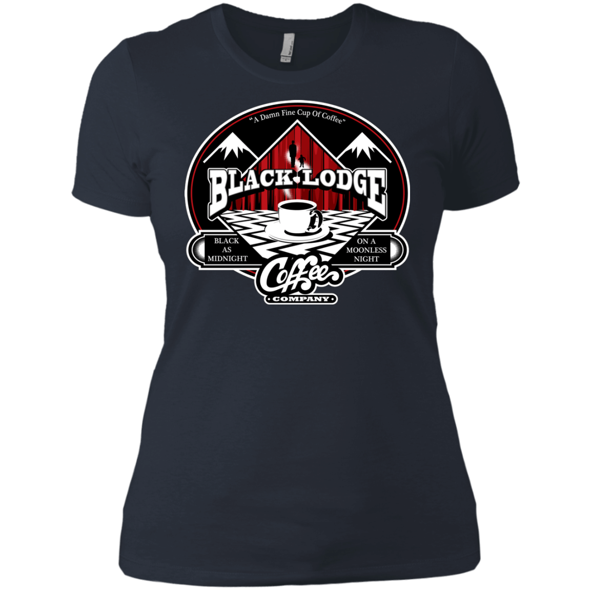 T-Shirts Indigo / X-Small Black Lodge Coffee Company Women's Premium T-Shirt
