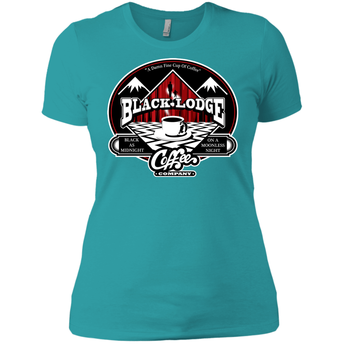 T-Shirts Tahiti Blue / X-Small Black Lodge Coffee Company Women's Premium T-Shirt