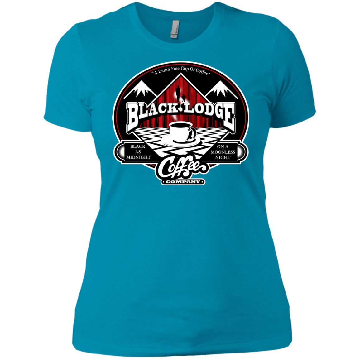 T-Shirts Turquoise / X-Small Black Lodge Coffee Company Women's Premium T-Shirt