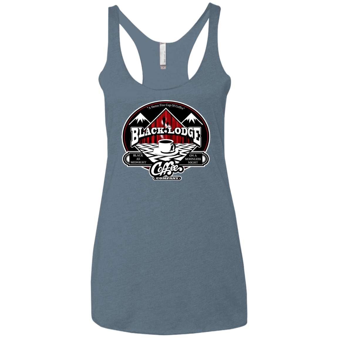 T-Shirts Indigo / X-Small Black Lodge Coffee Company Women's Triblend Racerback Tank