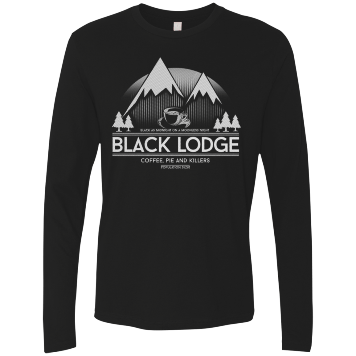 T-Shirts Black / Small Black Lodge Men's Premium Long Sleeve