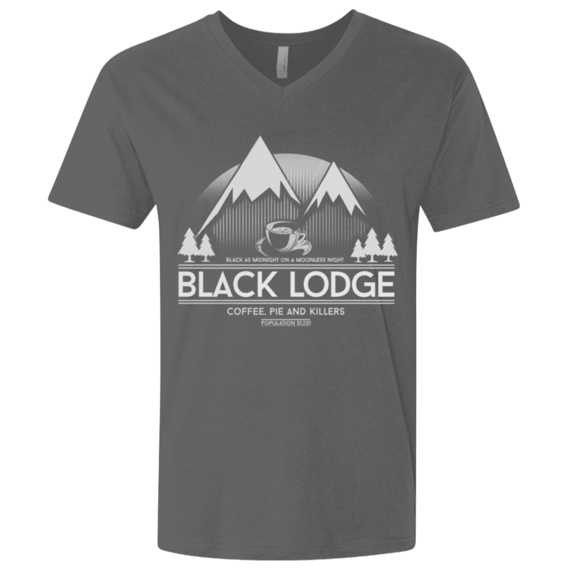 T-Shirts Heavy Metal / X-Small Black Lodge Men's Premium V-Neck