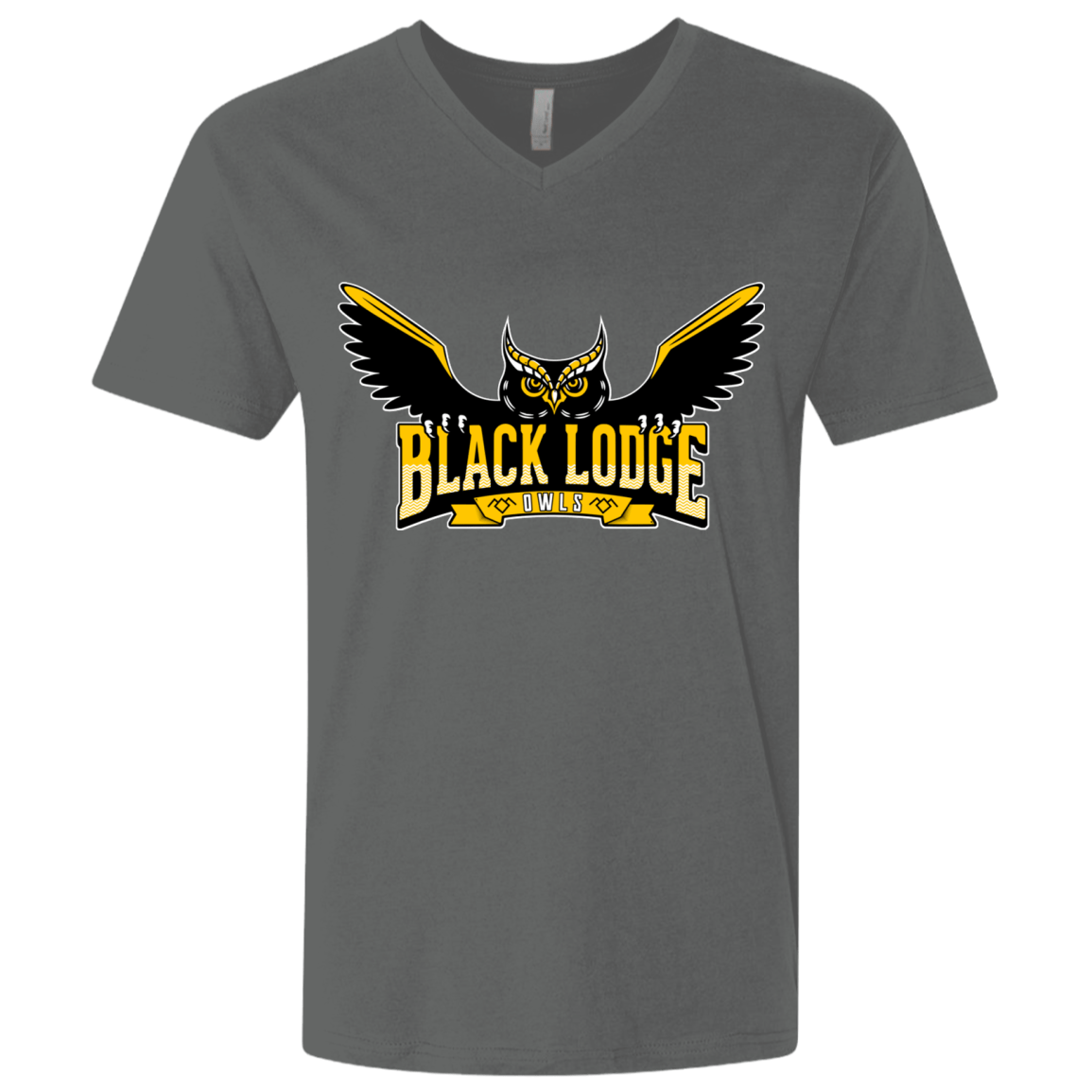 T-Shirts Heavy Metal / X-Small Black Lodge Owls Men's Premium V-Neck