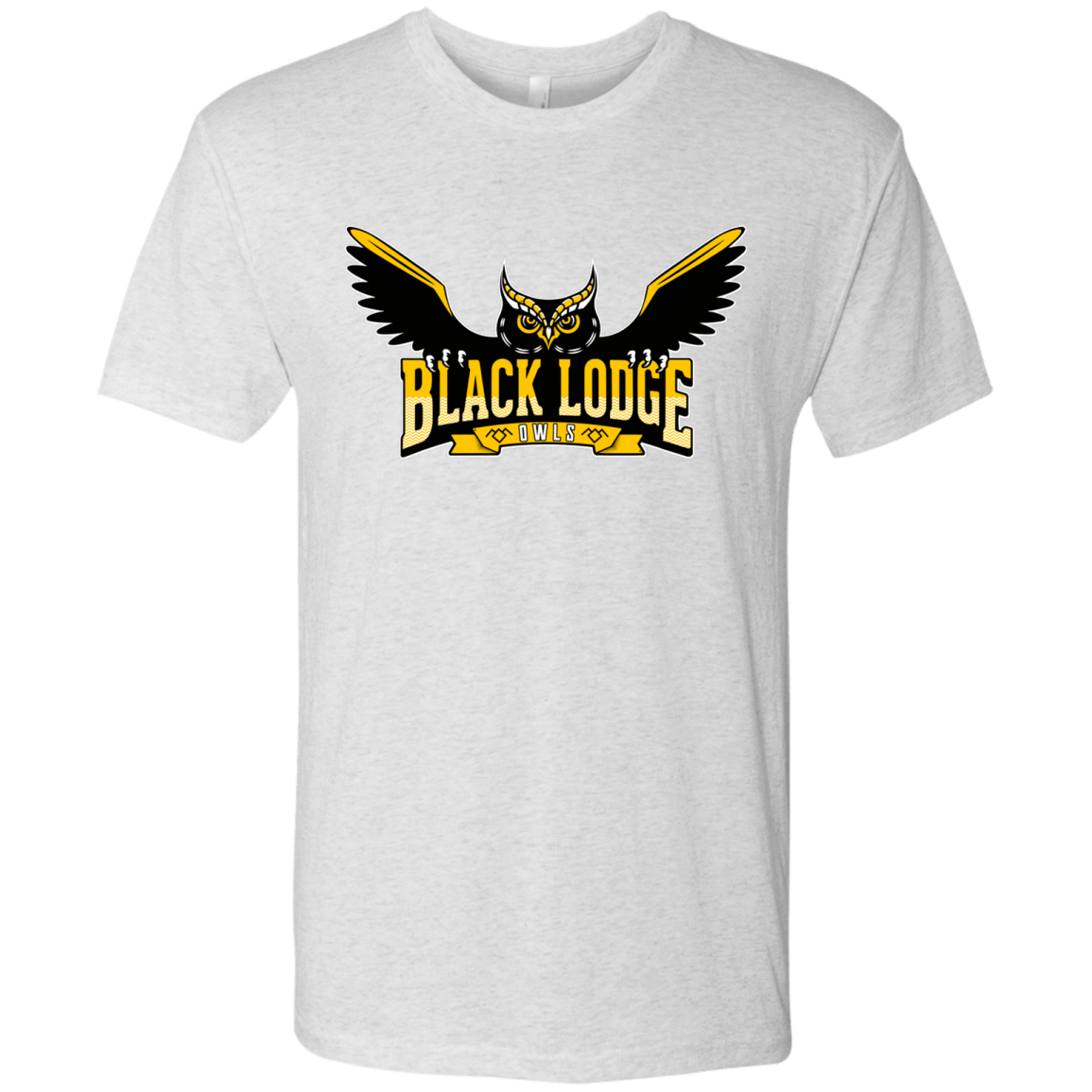 T-Shirts Heather White / Small Black Lodge Owls Men's Triblend T-Shirt