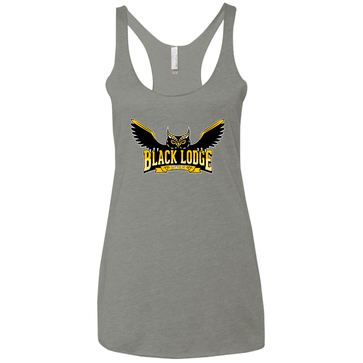 T-Shirts Venetian Grey / X-Small Black Lodge Owls Women's Triblend Racerback Tank