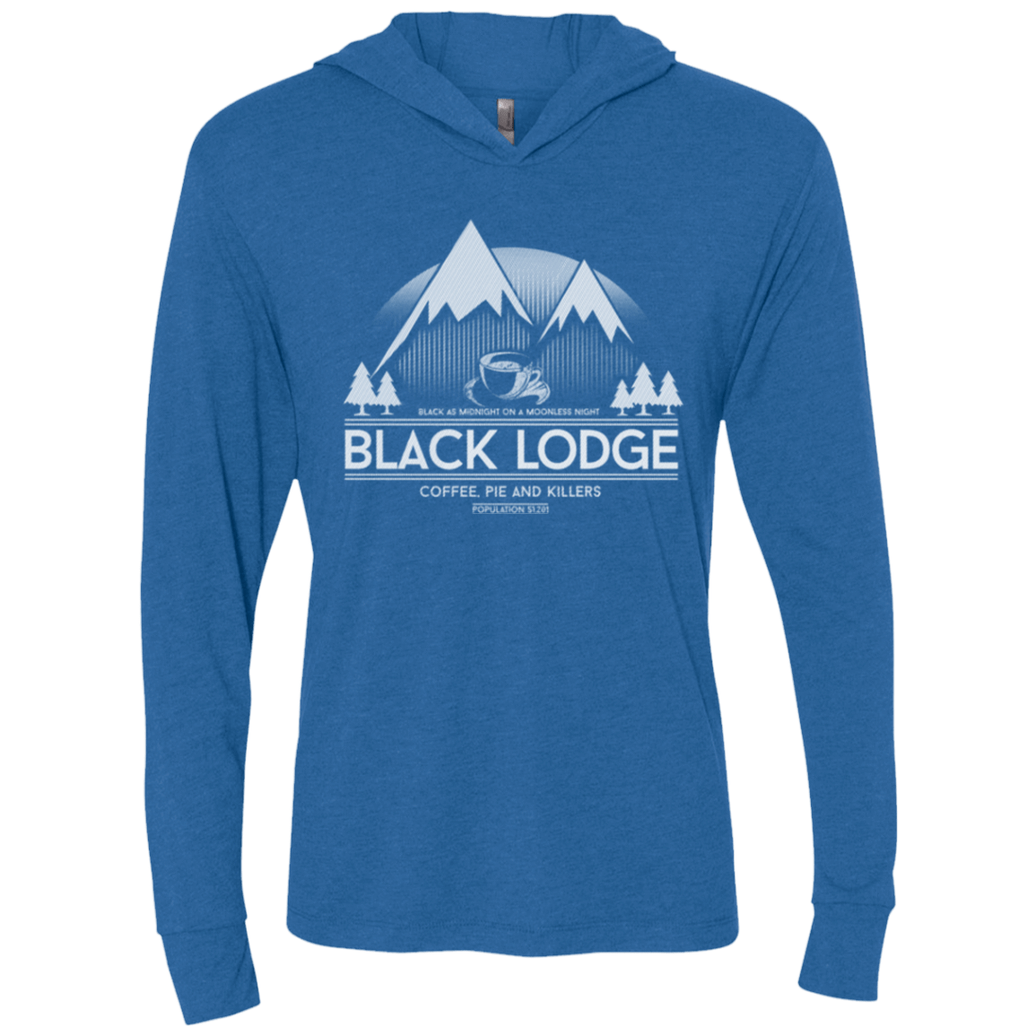 T-Shirts Vintage Royal / X-Small Black Lodge Triblend Long Sleeve Hoodie Tee