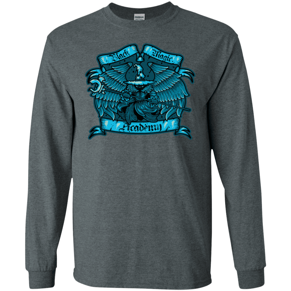 T-Shirts Dark Heather / S Black Magic Academy Men's Long Sleeve T-Shirt