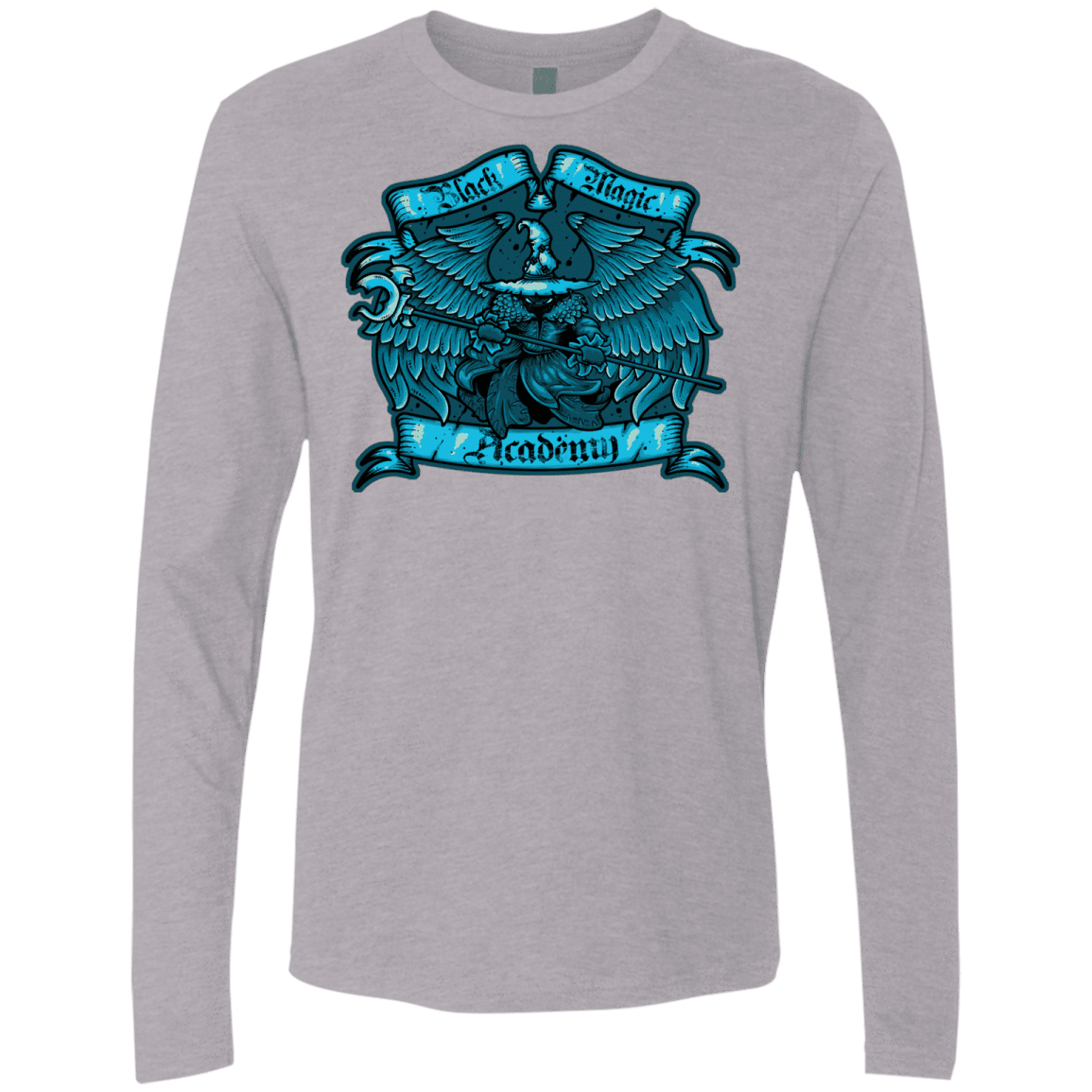 T-Shirts Heather Grey / S Black Magic Academy Men's Premium Long Sleeve