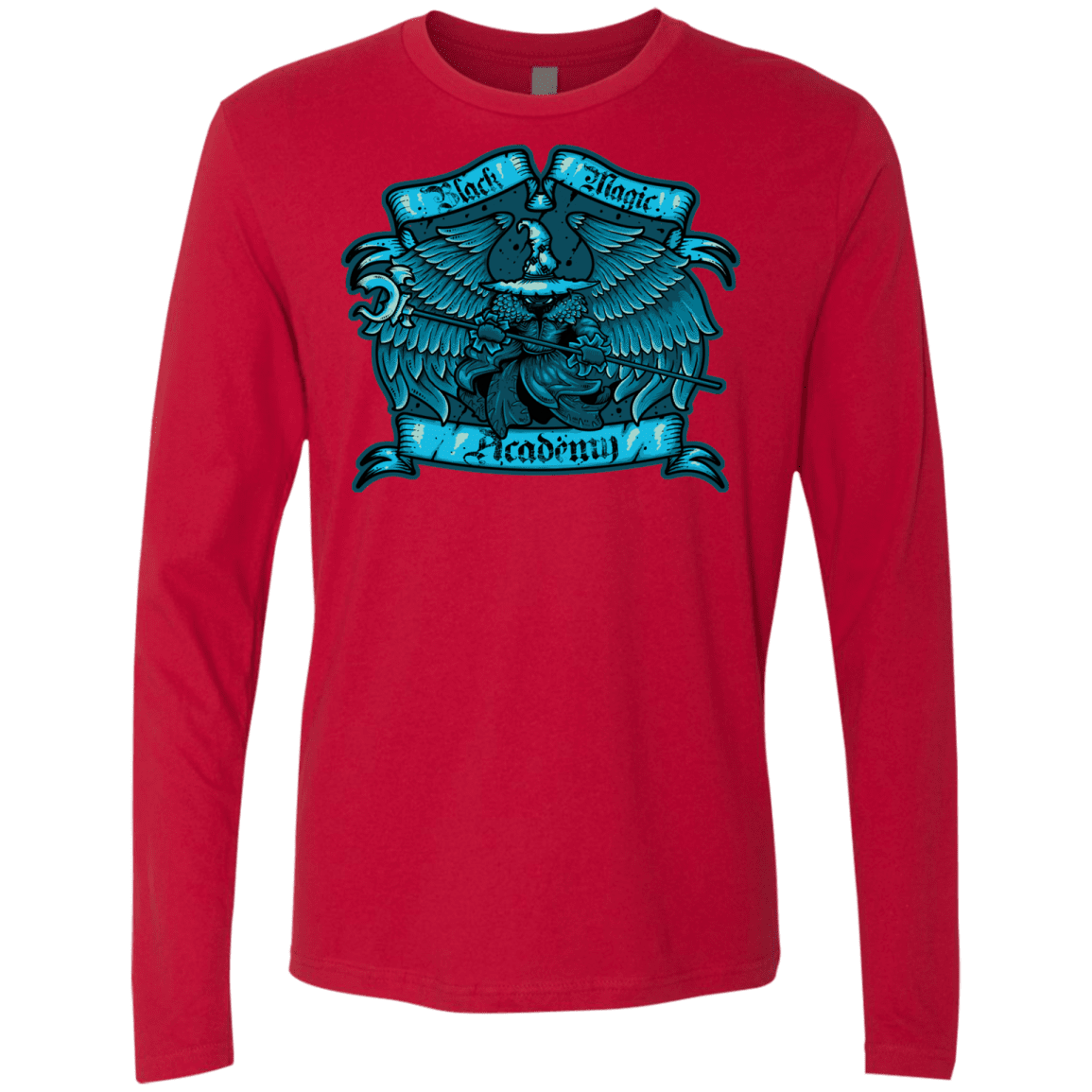 T-Shirts Red / S Black Magic Academy Men's Premium Long Sleeve