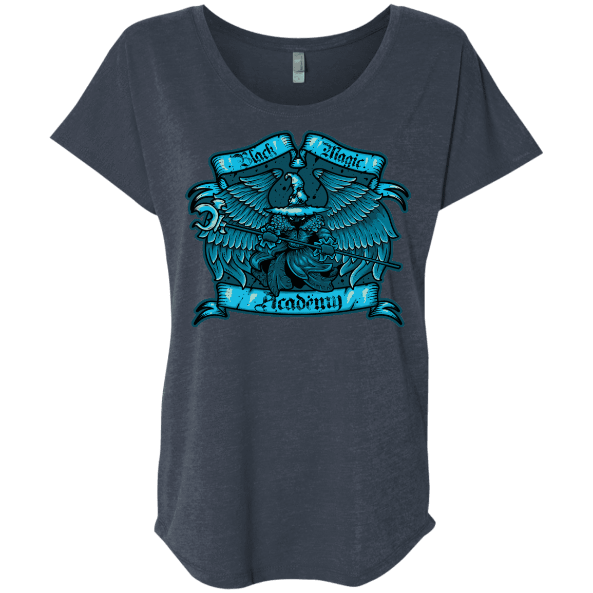 T-Shirts Vintage Navy / X-Small Black Magic Academy Triblend Dolman Sleeve