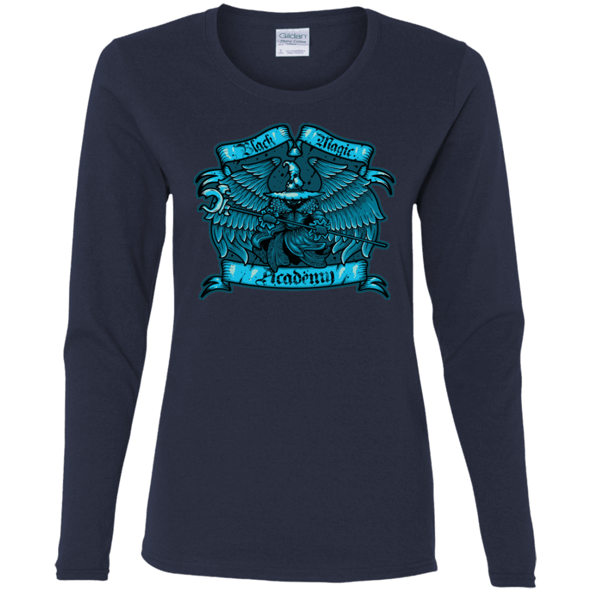 T-Shirts Navy / S Black Magic Academy Women's Long Sleeve T-Shirt