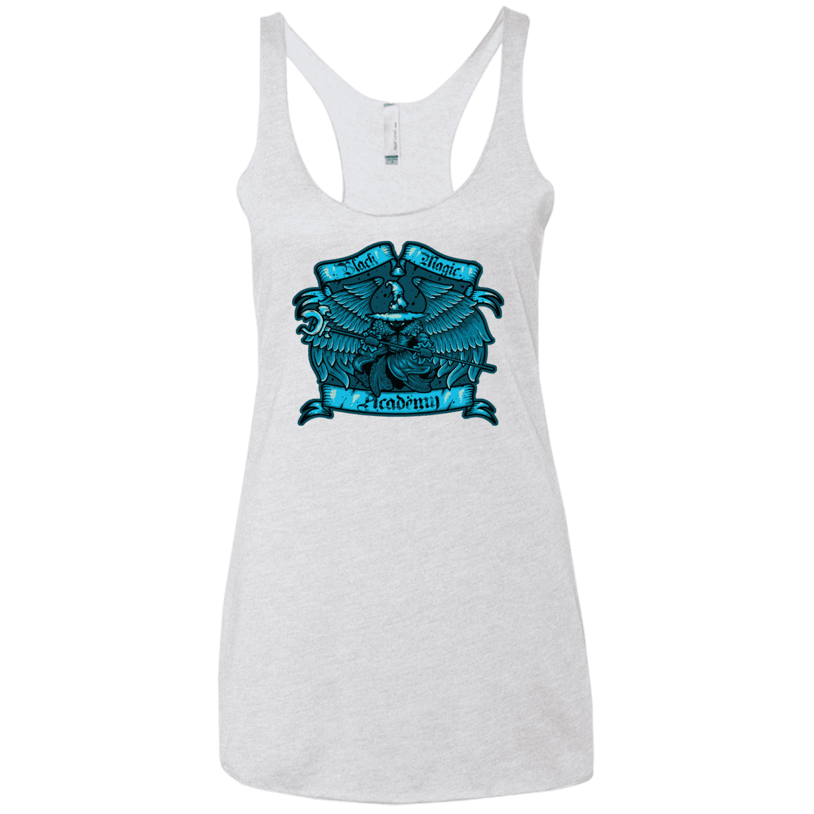 T-Shirts Heather White / X-Small Black Magic Academy Women's Triblend Racerback Tank