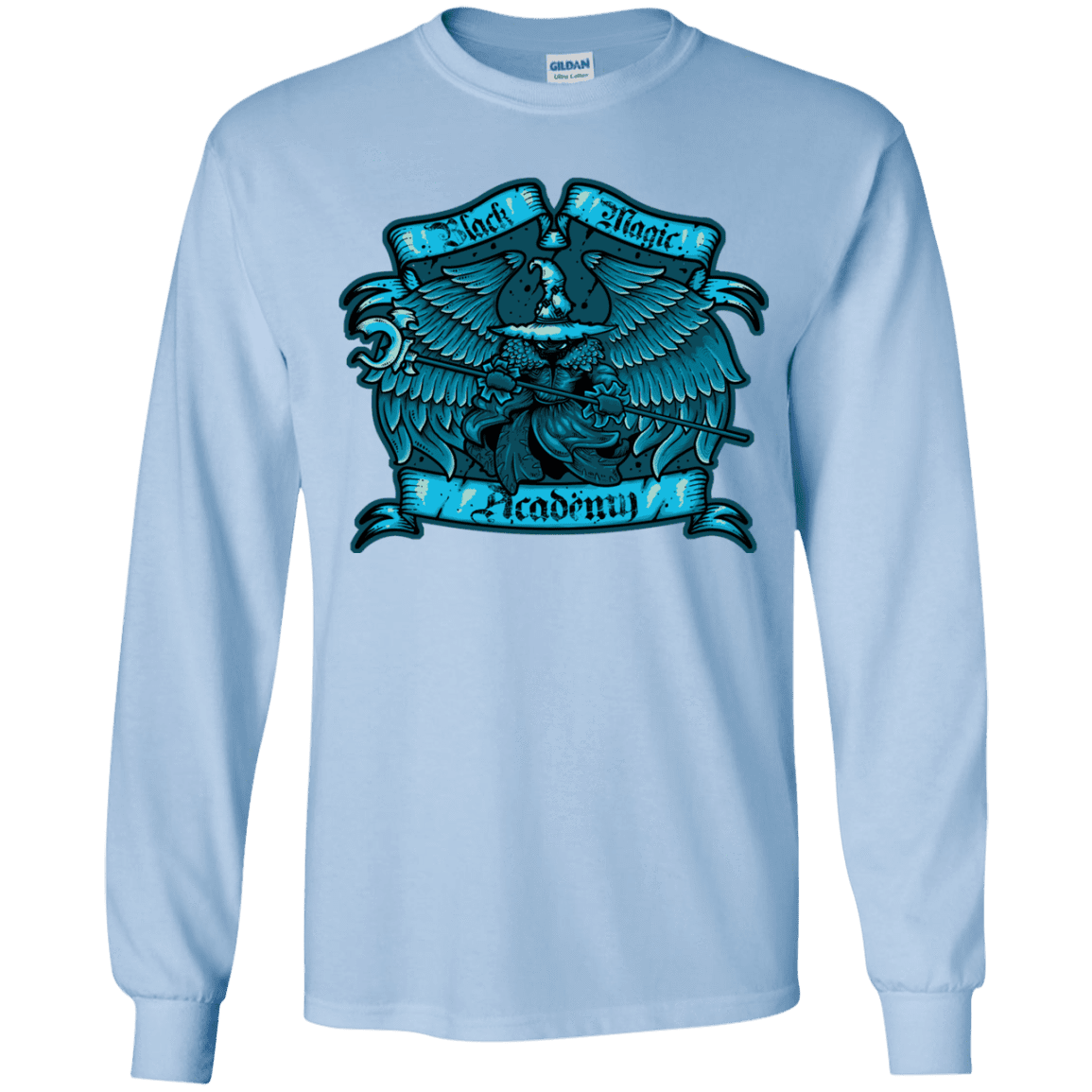 T-Shirts Light Blue / YS Black Magic Academy Youth Long Sleeve T-Shirt