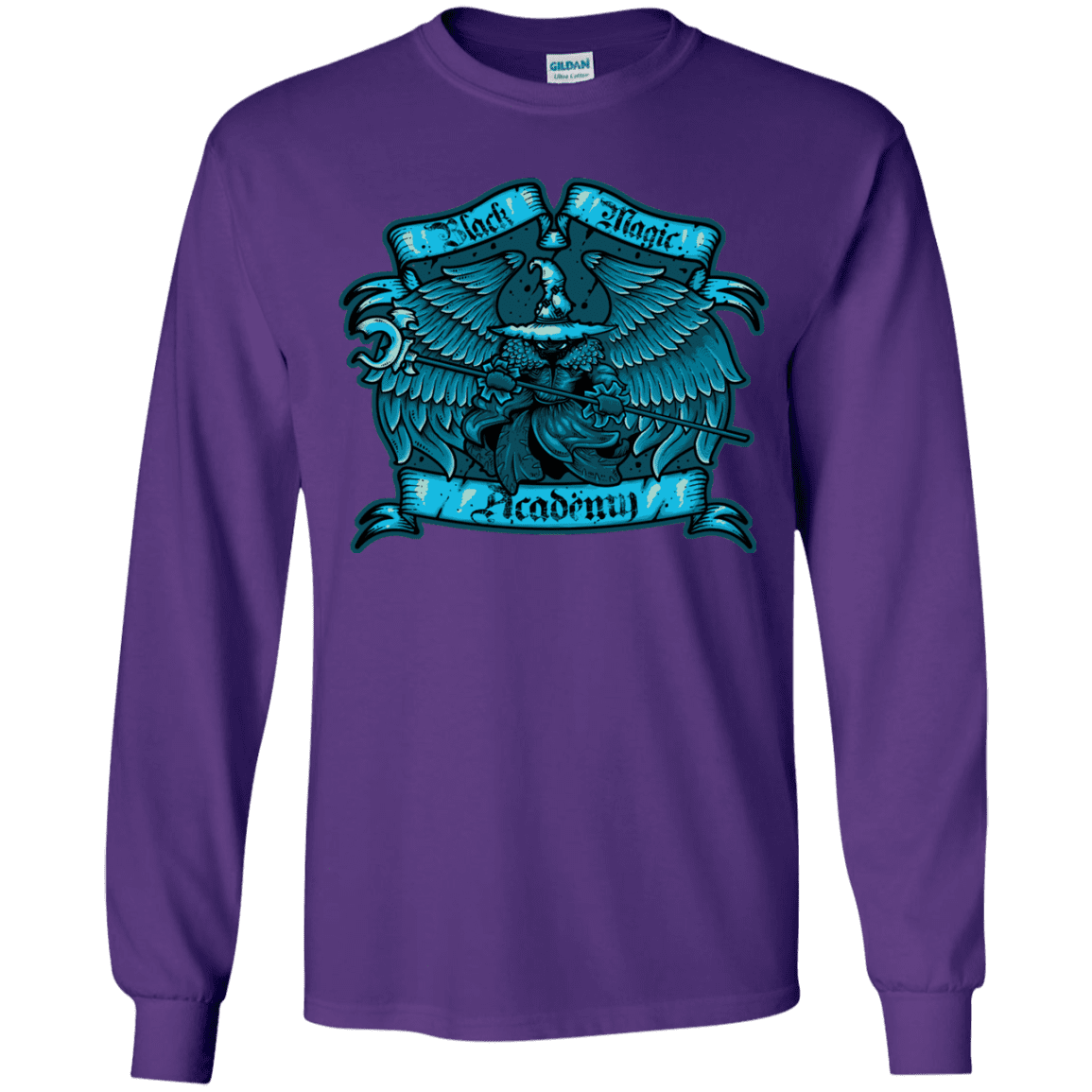 T-Shirts Purple / YS Black Magic Academy Youth Long Sleeve T-Shirt