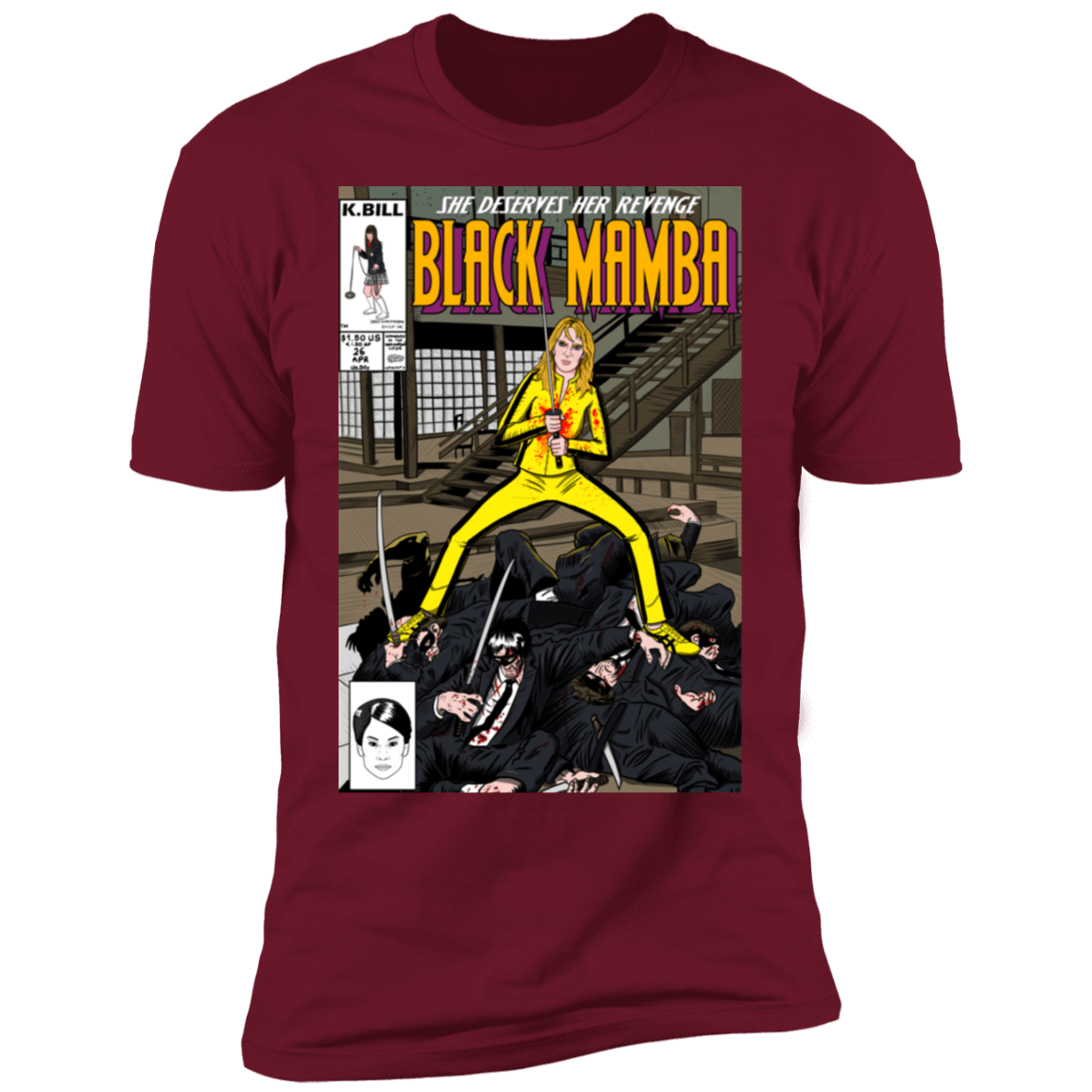 T-Shirts Cardinal / S Black Mamba Men's Premium T-Shirt