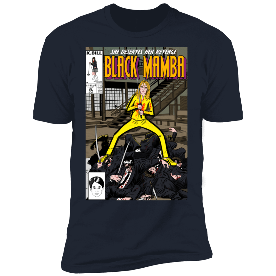 T-Shirts Midnight Navy / S Black Mamba Men's Premium T-Shirt