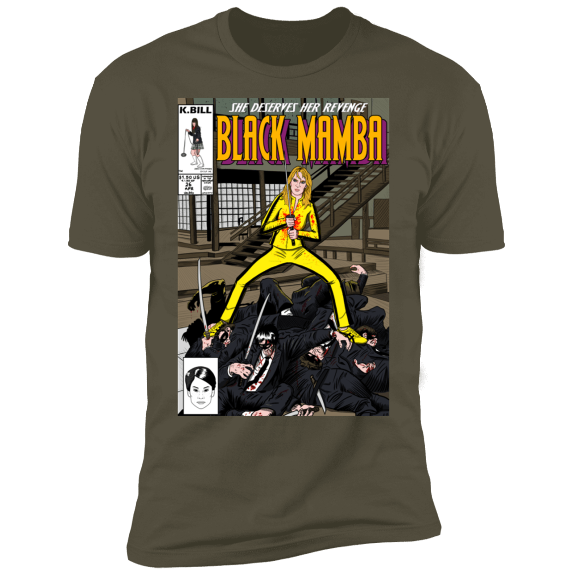 T-Shirts Military Green / S Black Mamba Men's Premium T-Shirt