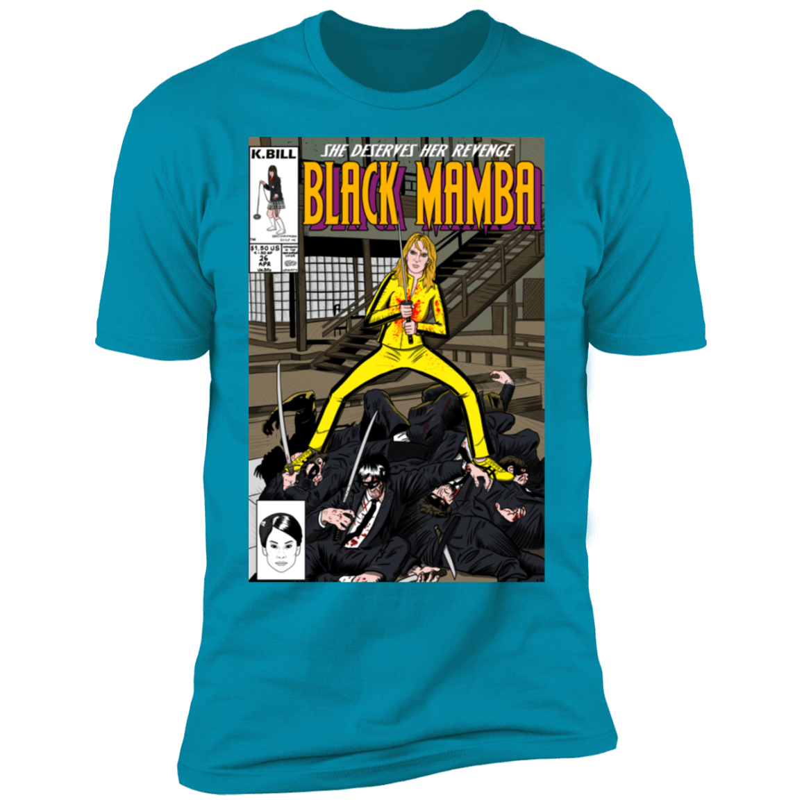 T-Shirts Turquoise / S Black Mamba Men's Premium T-Shirt