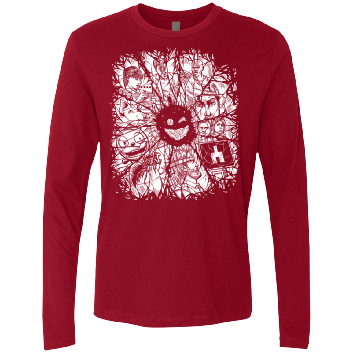 T-Shirts Cardinal / S Black Mirror Men's Premium Long Sleeve