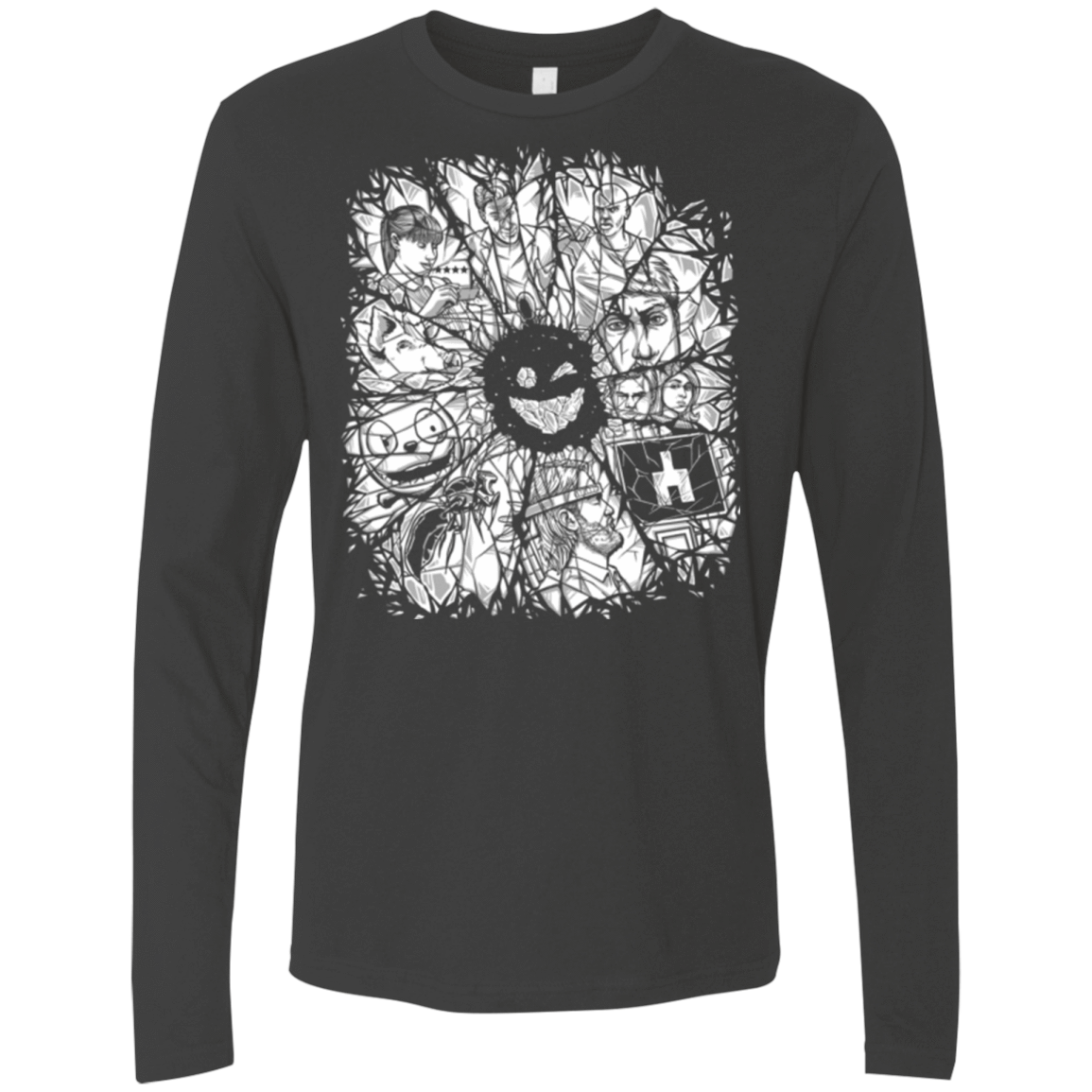 T-Shirts Heavy Metal / S Black Mirror Men's Premium Long Sleeve